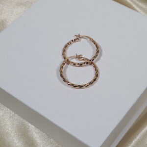 CANDONGAS MAJO 1.5gr/2.5cm/diamantada oro rosa 18k.