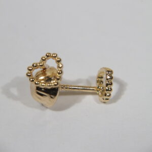 Topos Corazon Silueta 0.6gr / 4mm Bordeado Oro Amarillo 18K.