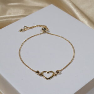 Pulso Franco Corazon Ajustable Dijes 2.20gr.