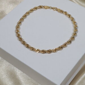 Pulso Lazo 3.8gr / 20cm / 3.8mm Oro Amarillo +3 18K.