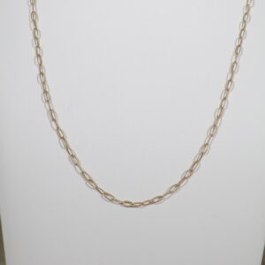 Cadena Cajon Rayado 4.8gr / 50cm / 2.5mm Oro Amarillo.