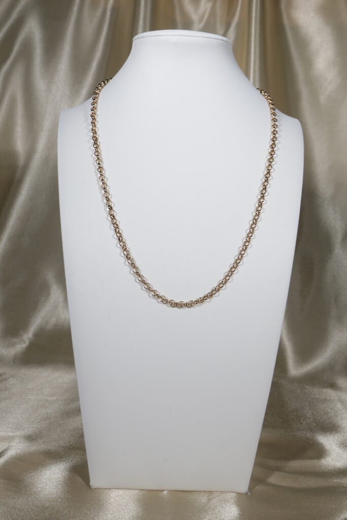 CADENA ROLL-ON. 7.45gr / 50cm de largo / oro 18k +3