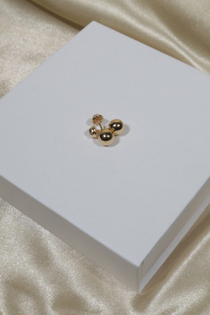 Topos Bola 7mm 0.75gr / Lisa Oro 18K Amarillo.